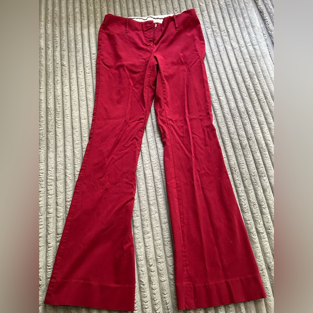 Vintage, low rise red pants from The Limited